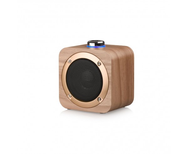 Enceinte Bluetooth Halterrego en bois, BT V5.0, RMS 3W, batterie rechargeable de 1200mAh